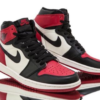 ナイキ(NIKE)のjordan1 bred toe(スニーカー)