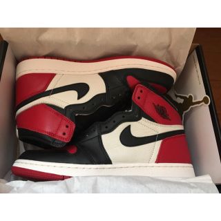 ナイキ(NIKE)のnike aj1 bred toe(スニーカー)