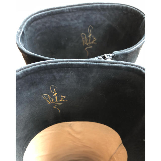 UNITED ARROWS(ユナイテッドアローズ)のひまわり様専用★サイドジップ ロングブーツ 黒 別珍×レザー 36  レディースの靴/シューズ(ブーツ)の商品写真