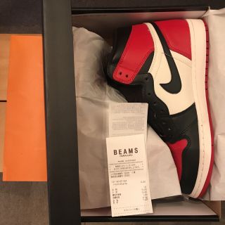 ナイキ(NIKE)のNIKE AIR JORDAN 1 BRED TOE 27.5(スニーカー)