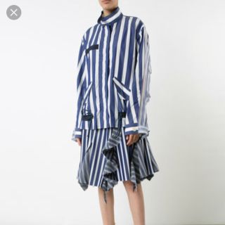 sacai - ★ 2017年 新作 sacai サカイ ストライプ シャツ ワンピース の通販｜ラクマ