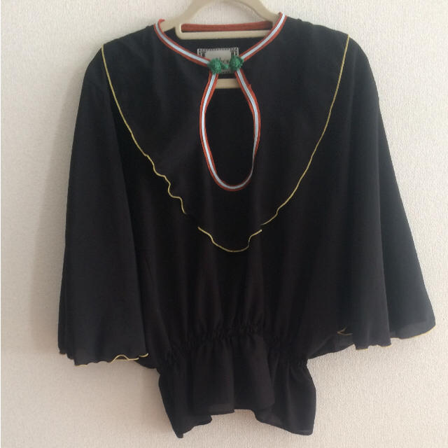 【期間限定値下げ】mother lio blouse black カットソー(半袖/袖なし)