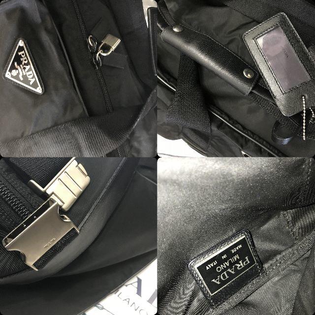 PRADA(プラダ)の●16万旅行プラダ2Way革サフィアーノ型押しレザー多用ボストンバッグ黒鍵●美品 レディースのバッグ(ボストンバッグ)の商品写真