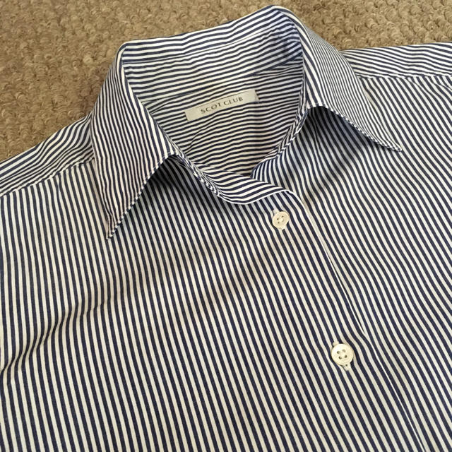 ブルーストライプ Yシャツ 長袖 レディース レディースのトップス(シャツ/ブラウス(長袖/七分))の商品写真