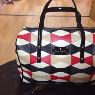 ケイトスペードニューヨーク(kate spade new york)のkate spade♥リボン柄ボストン(ハンドバッグ)