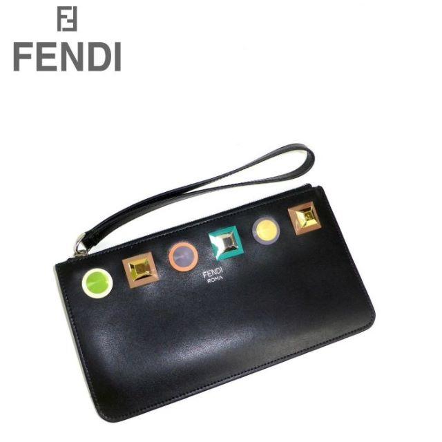 FENDI - 限定値下げ！新品 FENDI マルチ スタッズ ポーチ クラッチ