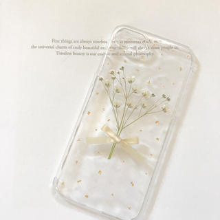 タイムセール！かすみ草の花束 iPhoneケース(スマホケース)