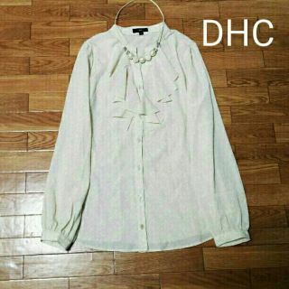 ディーエイチシー(DHC)の極美品＊DHC＊花柄フリルブラウス＊長袖(シャツ/ブラウス(長袖/七分))