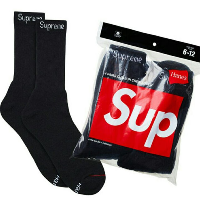 Supreme(シュプリーム)のSupreme Hanescrewsocks Black 新品未使用 メンズのメンズ その他(その他)の商品写真