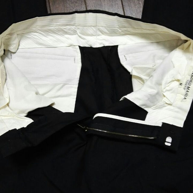 WACKO MARIA(ワコマリア)のWACKO MARIA ワコマリア T/C パンツ 黒 M 日本製 難有 メンズのパンツ(スラックス)の商品写真