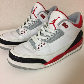 ナイキ(NIKE)の【26】 NIKE AIR JORDAN 3 FIRE RED(スニーカー)