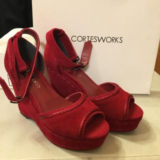 コルテスワークス(CORTES WORKS)のCORTESWORKS フェイクスエードサンダル(ハイヒール/パンプス)