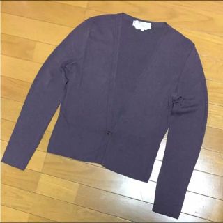 マックスマーラ(Max Mara)のMaxMara イタリア製長袖カーディガン パープル系 M〜Lサイズ(カーディガン)