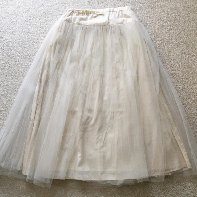 Bilitis dix-sept ans(ビリティスディセッタン)のBilitis  ビリティス♡チュールスカート ホワイト ロング レディースのスカート(ロングスカート)の商品写真