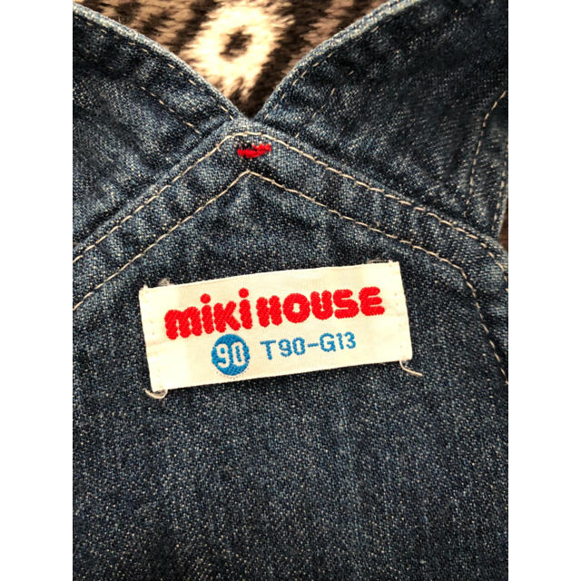 mikihouse(ミキハウス)のミキハウス デニムオーバーオール 90 キッズ/ベビー/マタニティのキッズ服男の子用(90cm~)(パンツ/スパッツ)の商品写真