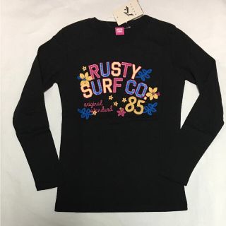 ラスティ(RUSTY)のRUSTY（ラスティ） レディース 長袖Tシャツ ロンT 黒 ブラック M(Tシャツ(長袖/七分))