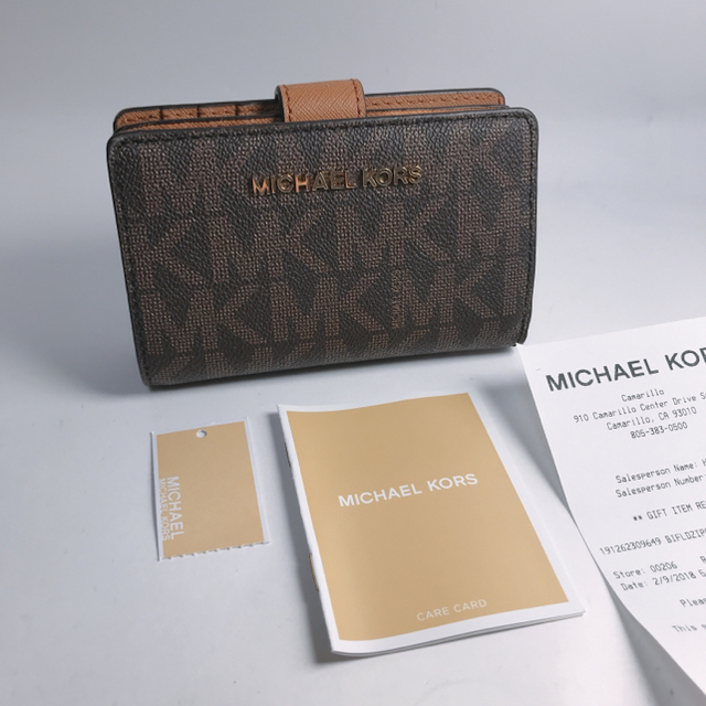 新品 MICHAEL KORS マイケルコース 折り財布 ブラウン