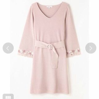 プロポーションボディドレッシング(PROPORTION BODY DRESSING)の今期完売激レア💓プロポーションエンブロイダリーベルスリーブワンピース(ひざ丈ワンピース)