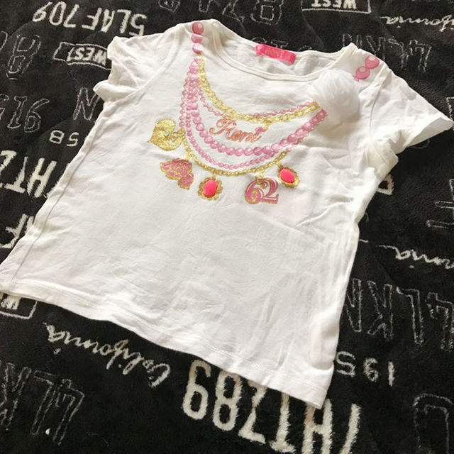 RONI(ロニィ)の【SALE】RONI コサージュ付きネックレスＴ S キッズ/ベビー/マタニティのキッズ服女の子用(90cm~)(その他)の商品写真