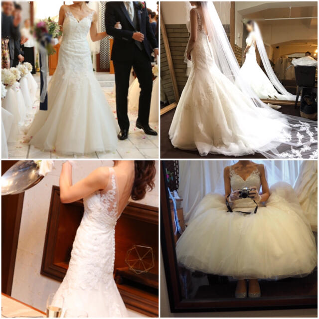 激安の ellis bridals 結婚式 ウェディングドレス マーメイド