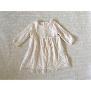 ザラキッズ(ZARA KIDS)の品☆ZARAつねこ様専用❣️ZARA総レースワンピース 98 2〜3歳 ホワイト(ワンピース)