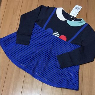 センスオブワンダー(sense of wonder)の新品♡baby cheer♡110㎝♡スクエアレースチュニック(Tシャツ/カットソー)