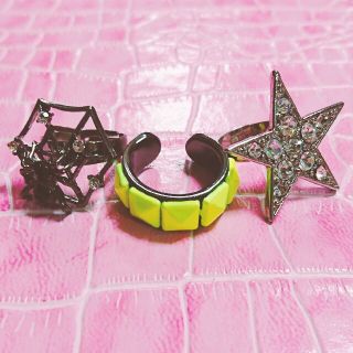 ファンキーフルーツ(FUNKY FRUIT)のFUNKY FRUIT 大きめリング 3種類セット ✨💍✨ 個性的 スパイダー(リング(指輪))