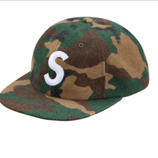 新品 Supreme S ロゴ ウール wool Cap Logo 迷彩 カモ