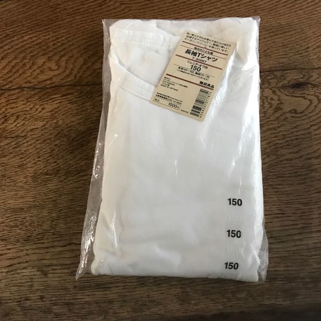 MUJI (無印良品)(ムジルシリョウヒン)の無印良品 150㎝ 長袖Tシャツ 3枚 キッズ/ベビー/マタニティのキッズ服男の子用(90cm~)(Tシャツ/カットソー)の商品写真