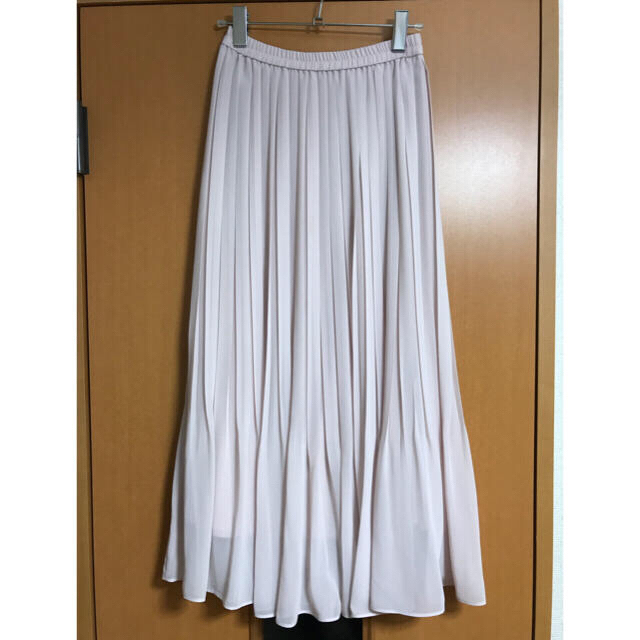 UNIQLO(ユニクロ)のユニクロ ハイウエスト シフォン プリーツスカート ピンク レディースのスカート(ロングスカート)の商品写真