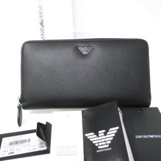 エンポリオアルマーニ(Emporio Armani)の★お得！値下げ★新品★アルマーニ　長財布　メンズ レザー　ブラック(長財布)