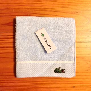 ラコステ(LACOSTE)のLACOSTE  タオルハンカチ スカイブルー 水色 (ハンカチ)