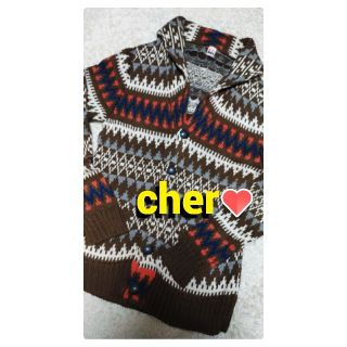 シェル(Cher)のcher shore ニット カーデ カウチン コンチョ(カーディガン)