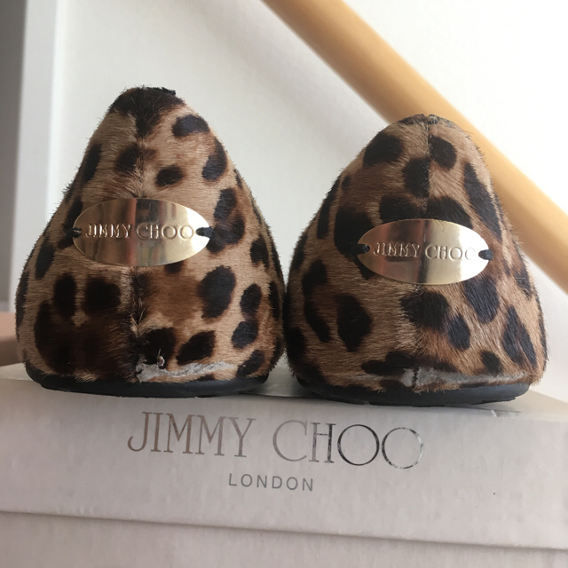 JIMMY CHOO(ジミーチュウ)のJIMMY CHOO ハラコフラットシューズ 37 レディースの靴/シューズ(バレエシューズ)の商品写真