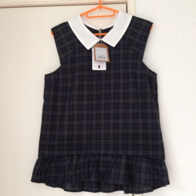 Ungrid(アングリッド)のungrid♡チェックノースリブラウス♡ レディースのトップス(シャツ/ブラウス(半袖/袖なし))の商品写真