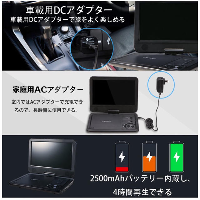 【早い者勝ち】ポータブル DVDプレーヤー スマホ/家電/カメラのテレビ/映像機器(DVDプレーヤー)の商品写真