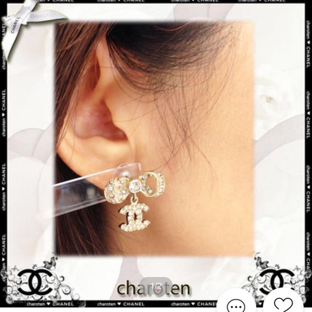 CHANEL リボンピアス   シャネル ピアス