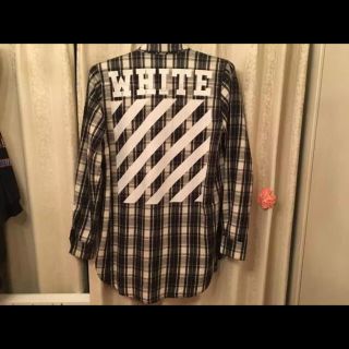 オフホワイト(OFF-WHITE)の確実正規品 off-white チェックシャツ Msize(シャツ)