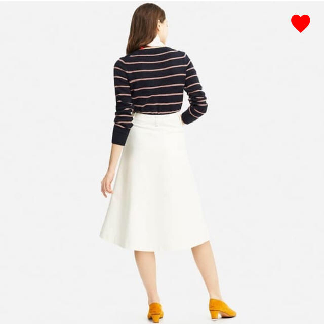 UNIQLO(ユニクロ)のUNIQLO イネス デニムフレアミディスカート ネイビー 55 レディースのスカート(ロングスカート)の商品写真