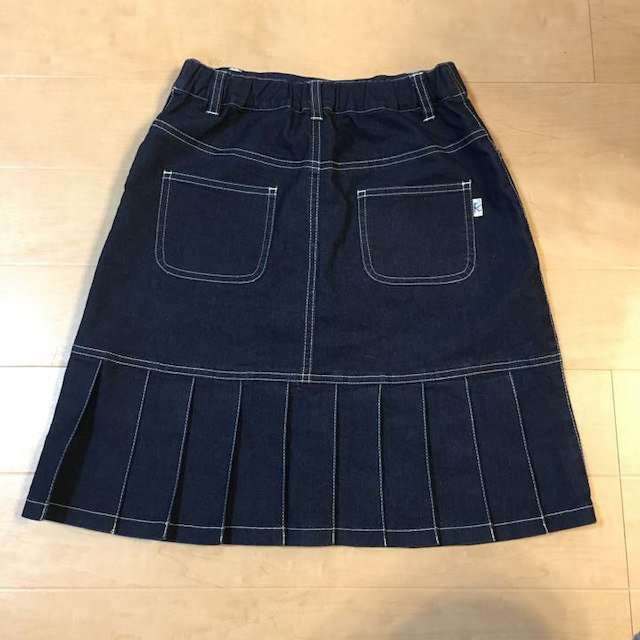 kumikyoku（組曲）(クミキョク)の組曲デニムスカート（140〜150㎝） キッズ/ベビー/マタニティのキッズ服女の子用(90cm~)(スカート)の商品写真