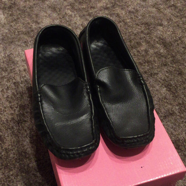 黒 モカシンシューズ S レディースの靴/シューズ(スリッポン/モカシン)の商品写真