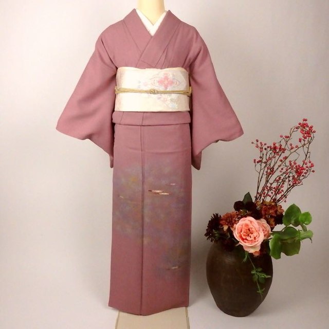 912色留袖 刺繍 袷単品 - 振袖