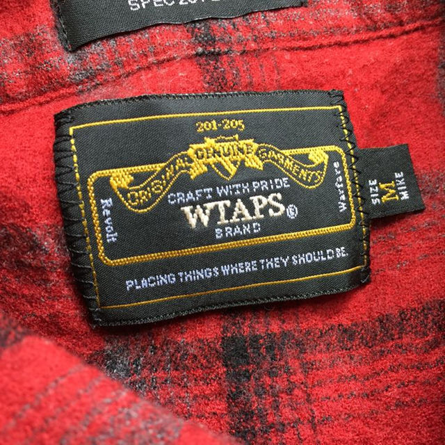 WTAPSダブルタップス長袖チェック柄ネルシャツ WTAPSダブルタップス長袖チェック柄ネルシャツ