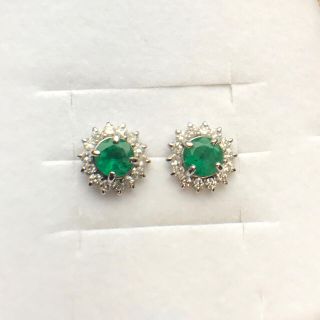 ジュエリーツツミ(JEWELRY TSUTSUMI)の♡エメラルド♡ダイヤモンド♡プラチナ♡ピアス 鑑定書あり(ピアス)