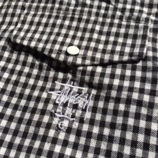 STUSSY - STUSSYストックロゴ刺繍チェック柄半袖シャツの通販 by ハイ