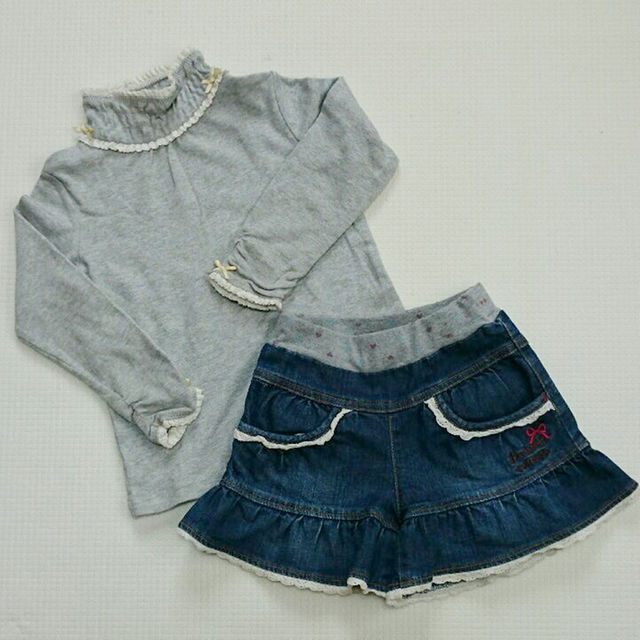 HusHush(ハッシュアッシュ)のHusHusH 100 長Ｔ&ミニキュロット キッズ/ベビー/マタニティのキッズ服女の子用(90cm~)(その他)の商品写真