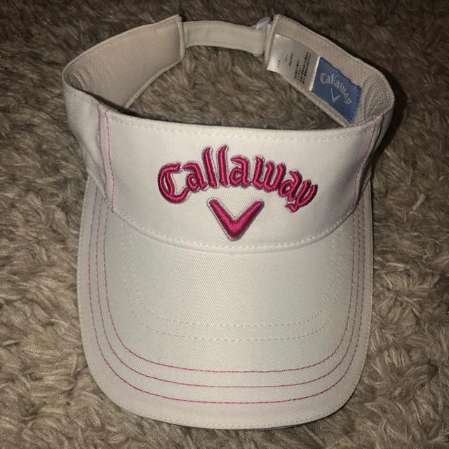 Callaway Golf(キャロウェイゴルフ)のキャロウェイ バイザー 未使用 ホワイト ゴルフ レディースの帽子(キャップ)の商品写真