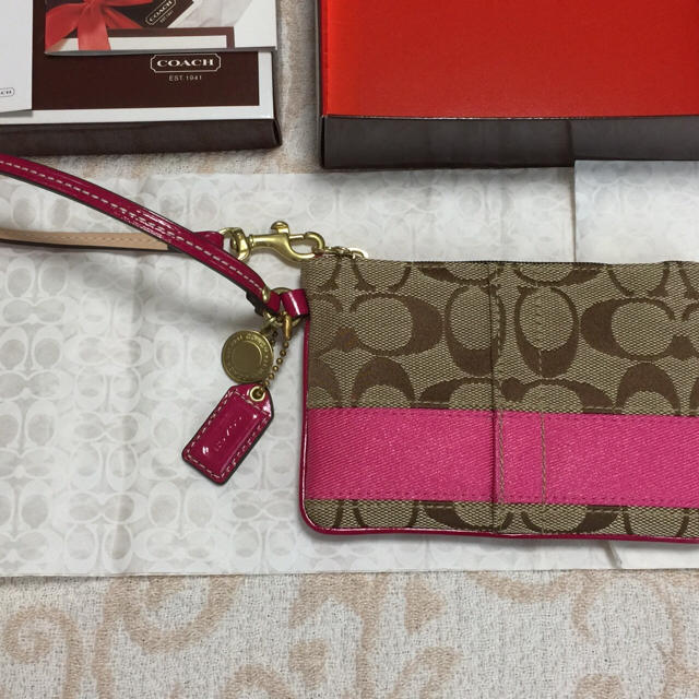 【未使用】COACHコーチ　レザートリム・ファブリックハンドバッグ\u0026アクセサリー