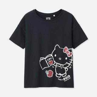 ユニクロ(UNIQLO)のユニクロ ハローキティ Tシャツ Mサイズ／ブラック 新品！サンリオ KITTY(Tシャツ(半袖/袖なし))