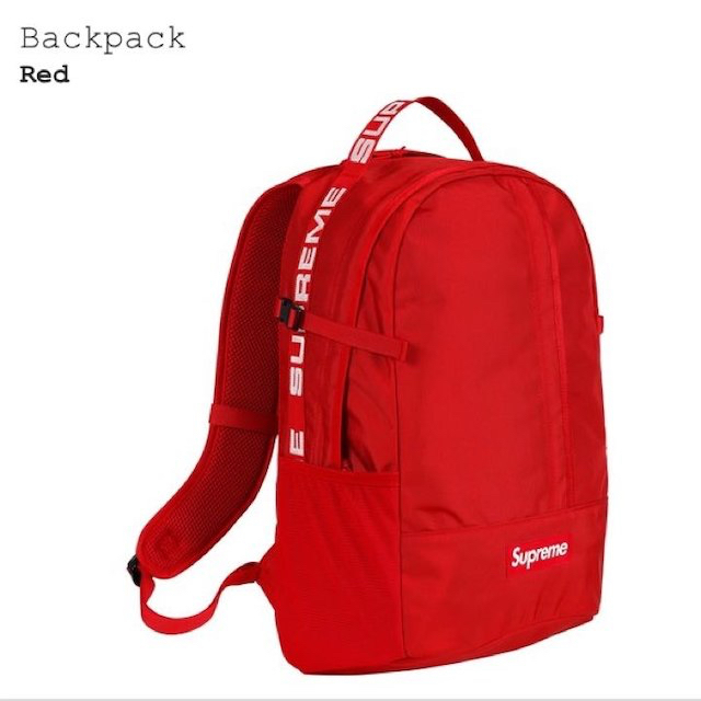 18SS Supreme Backpack 赤